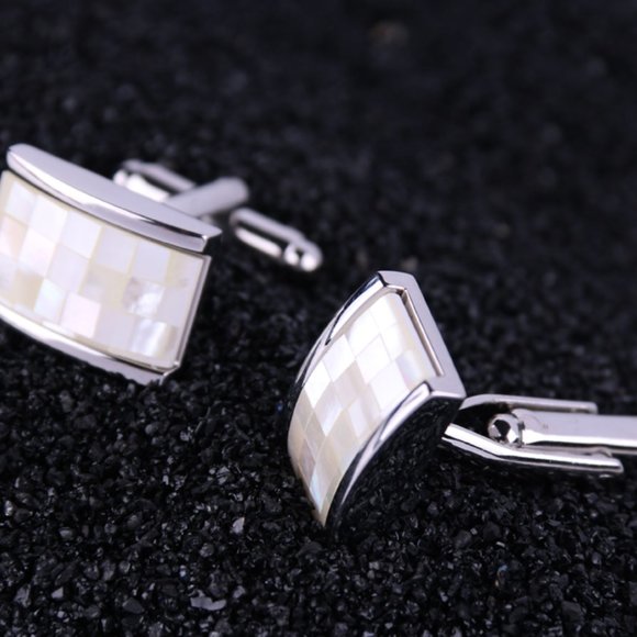 Shirt cufflinks round cuff nails simple